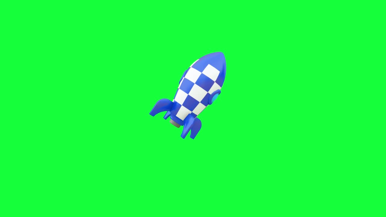 3d飞行火箭动画。视频素材