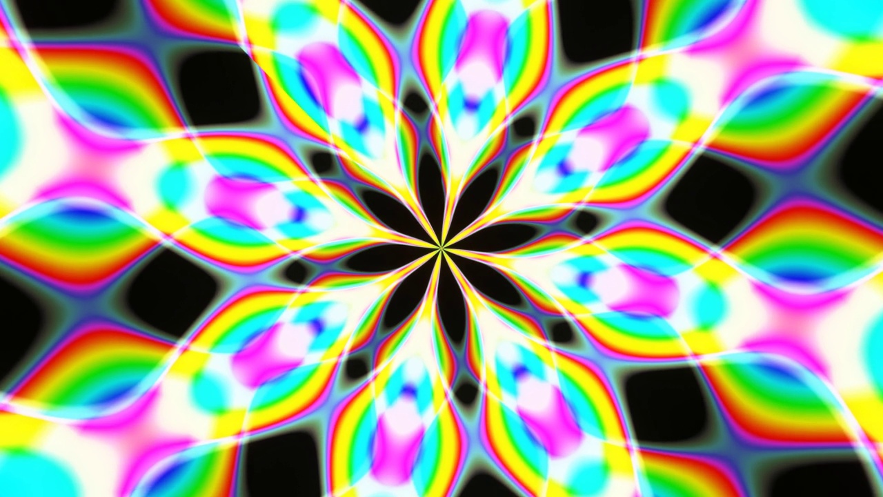 彩虹抽象万花筒VJ环视频素材
