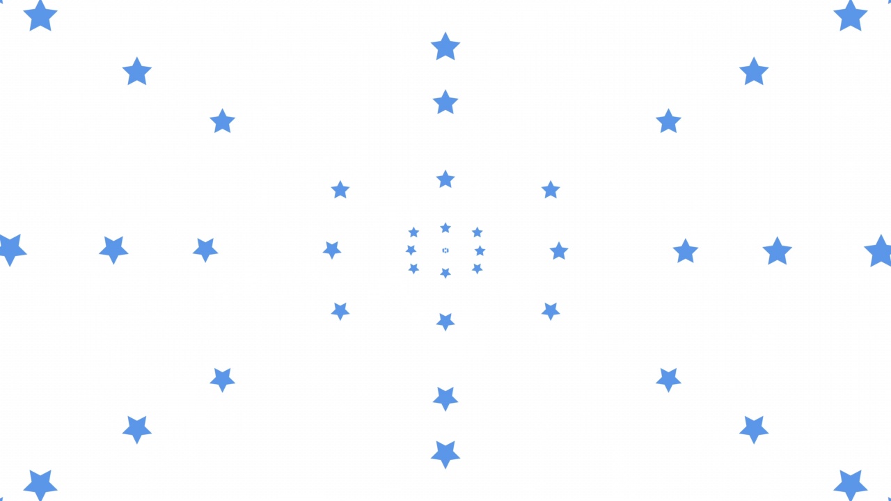 简单和可爱的明星运动图形在白色背景视频素材