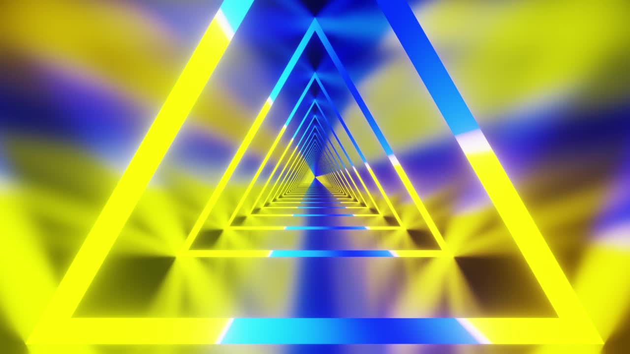 乌克兰颜色三角形VJ循环背景视频素材