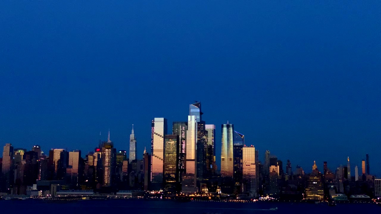 纽约市的夜景视频素材