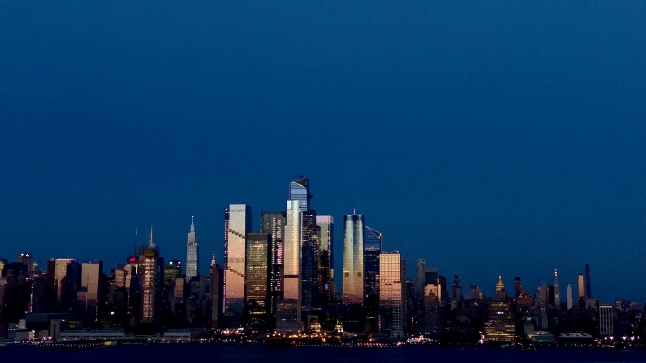 纽约市的夜景视频素材