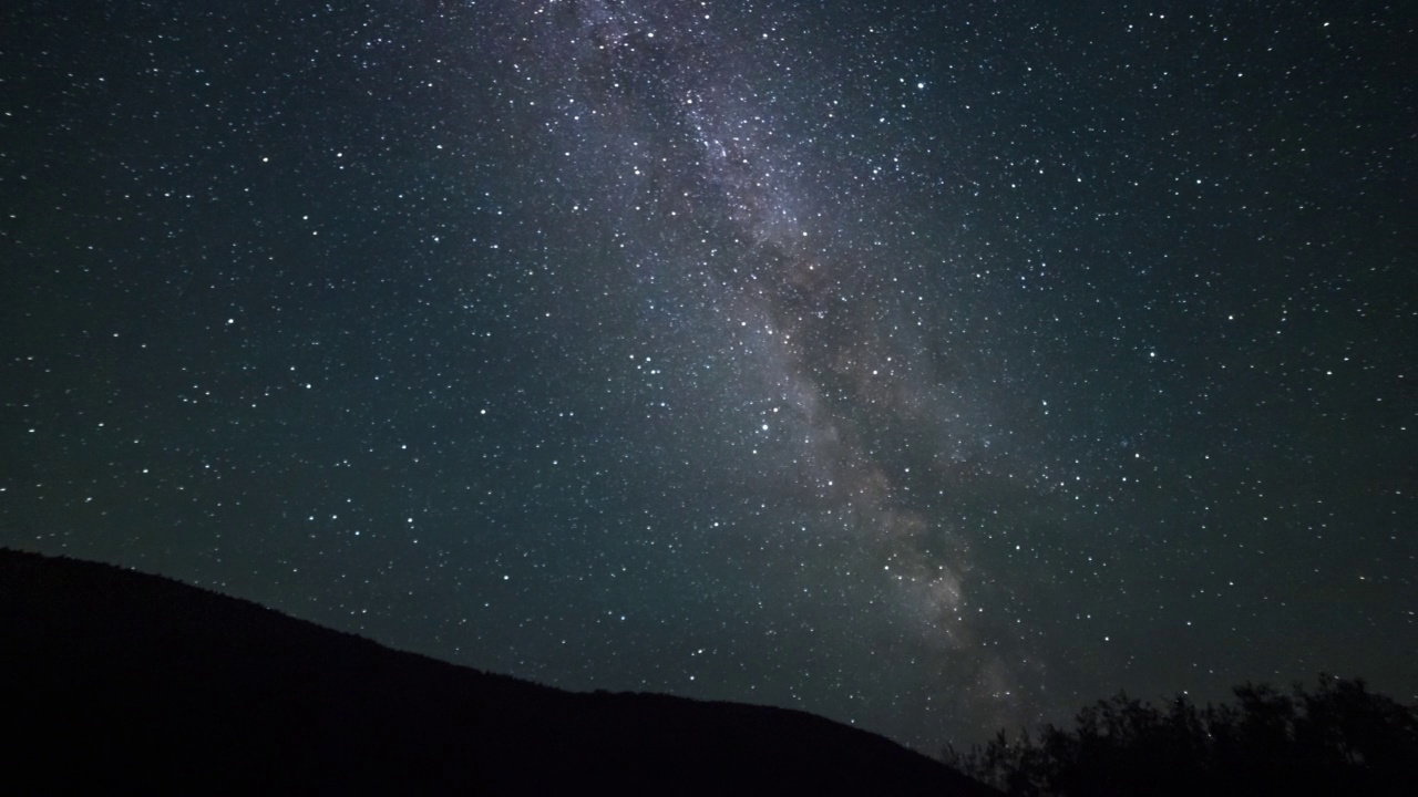 星空与银河的时间差视频素材