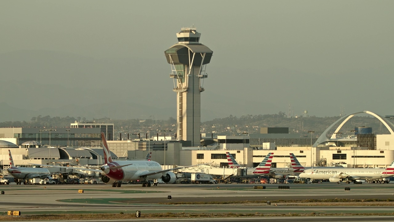 洛杉矶机场的航班视频素材