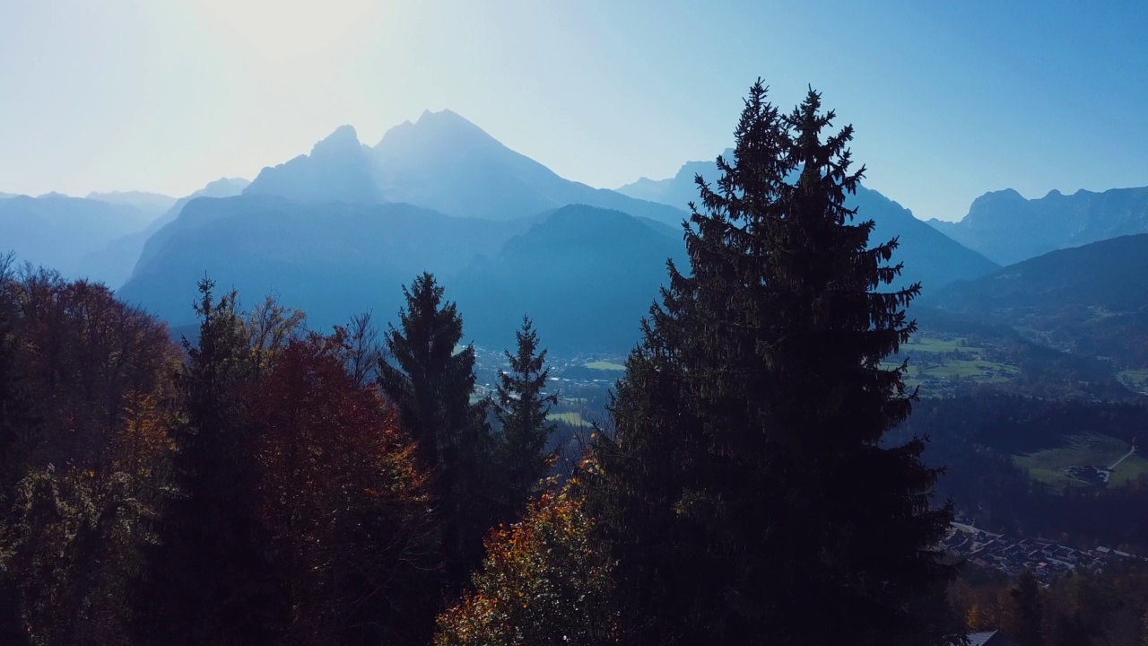 贝希特斯加登周围的自然景观和山脉视频素材