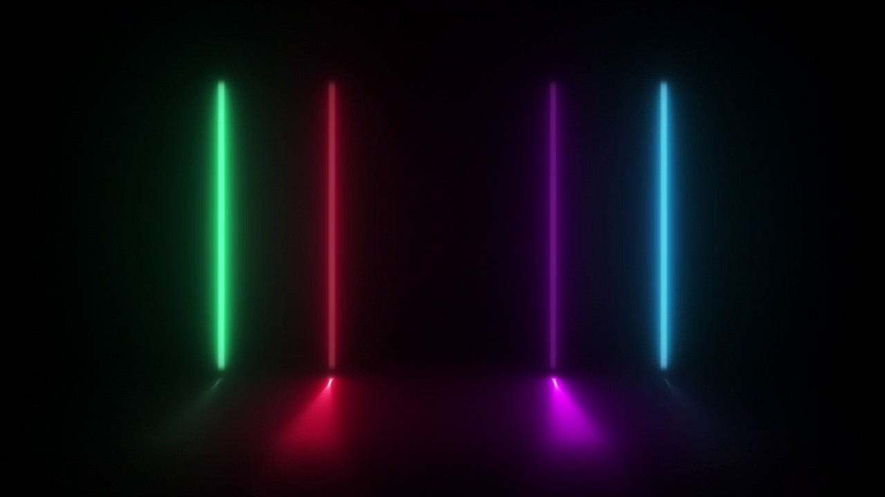 概念抽象霓虹四灯动画视频下载