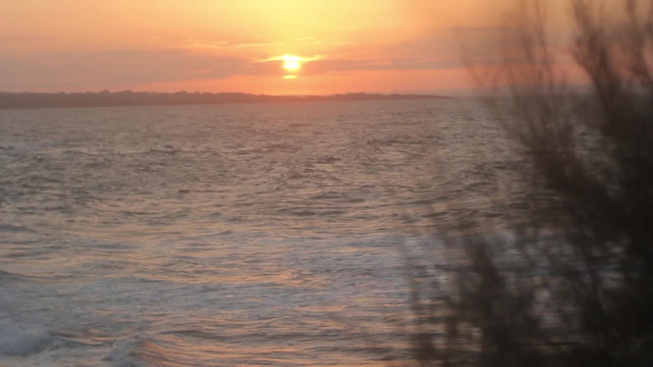 保加利亚索佐波尔海边的日落视频素材