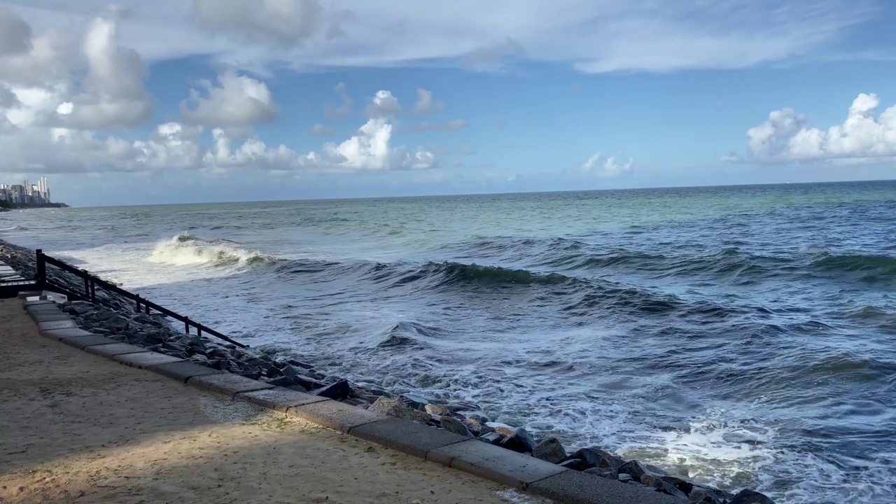 累西腓的Boa Viagem海滩视频素材