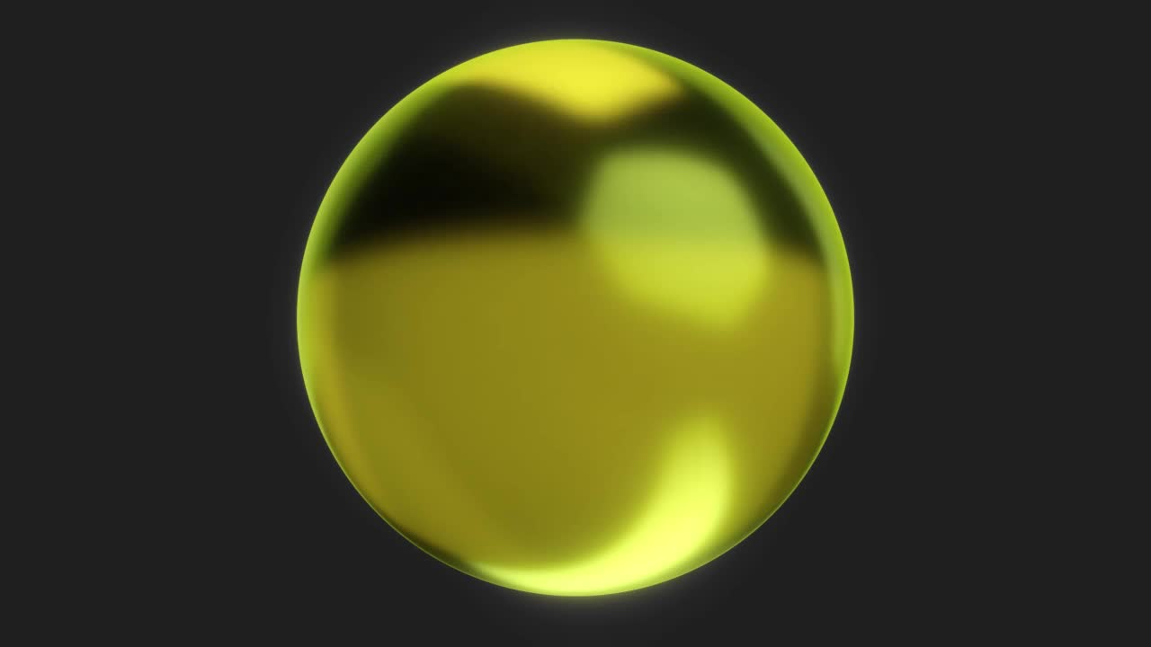 3D环形闪亮球形油滴视频下载