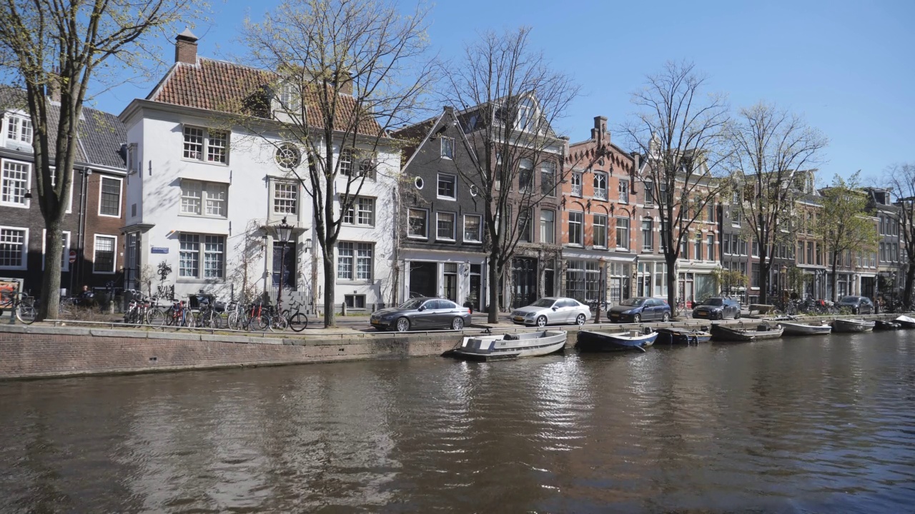 阿姆斯特丹市中心美丽的历史建筑。视频素材