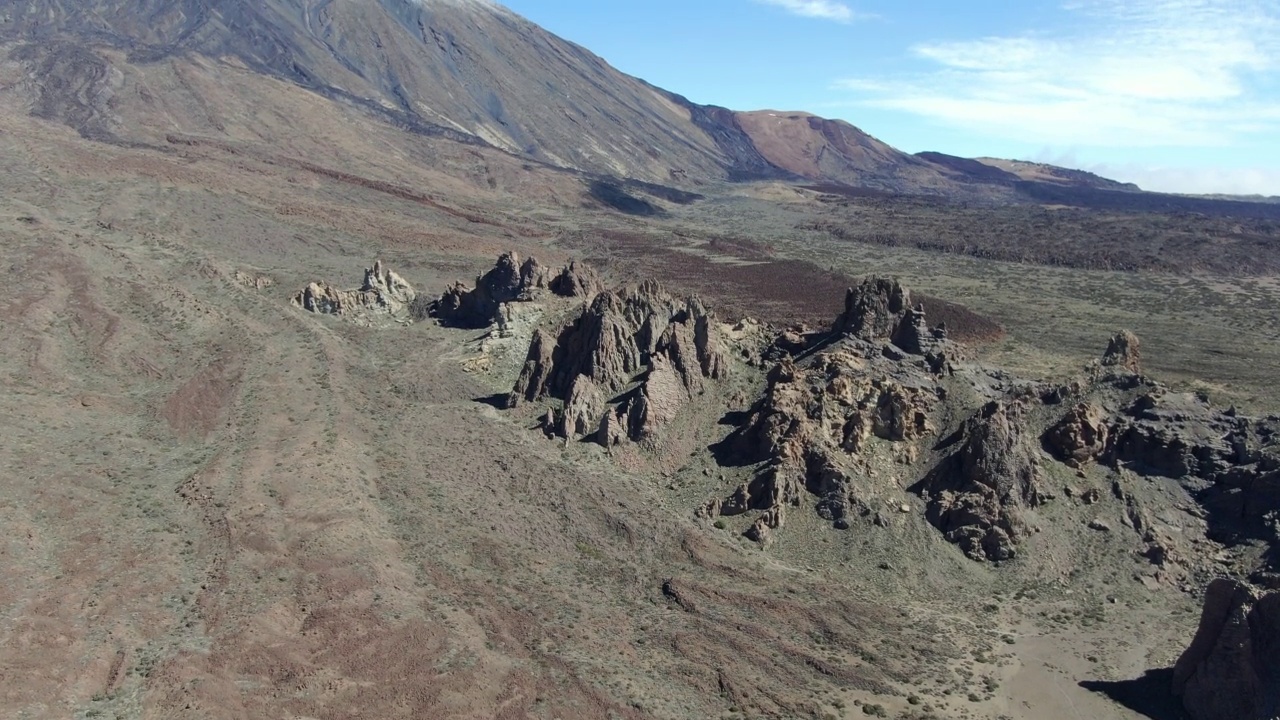 Roques de Garcia岩层和Teide火山，Tenerife，加那利群岛视频素材