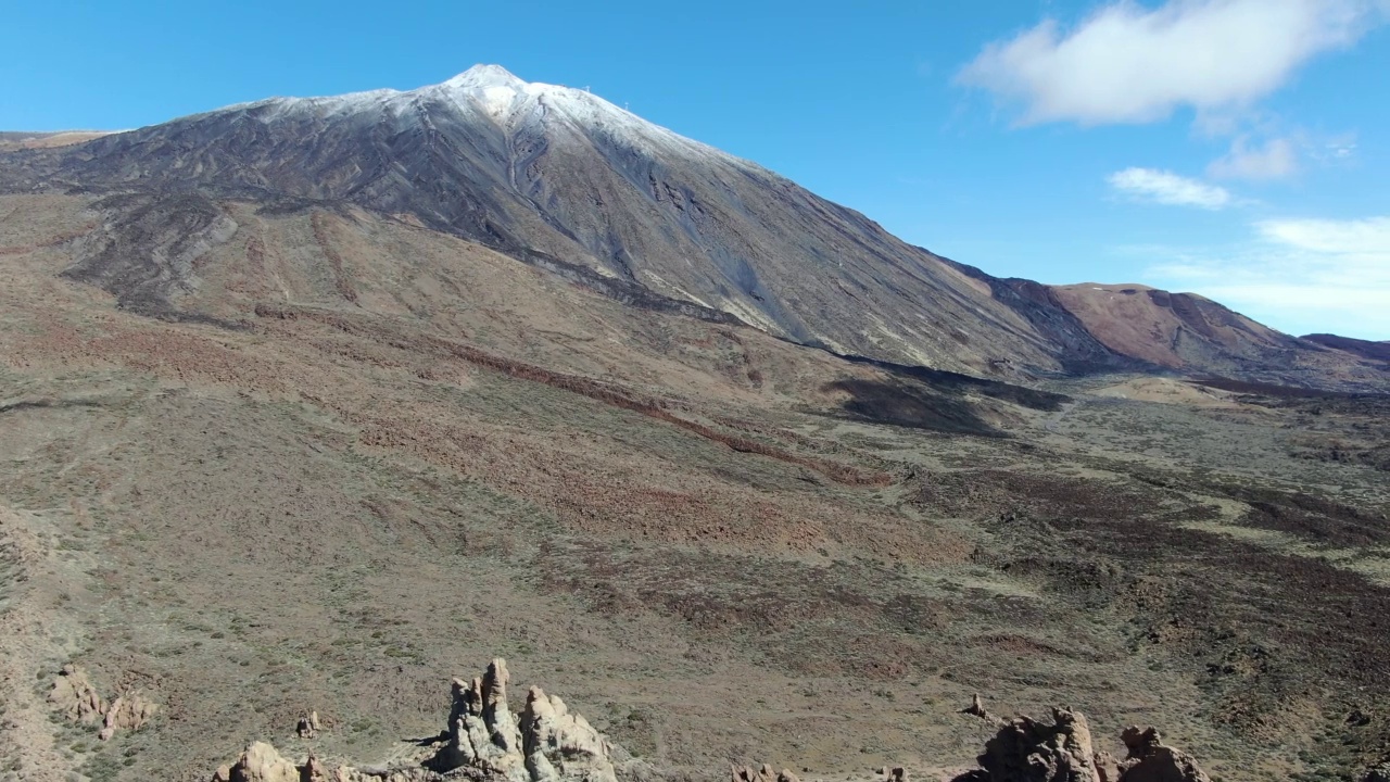 Roques de Garcia岩层和Teide火山，Tenerife，加那利群岛视频素材