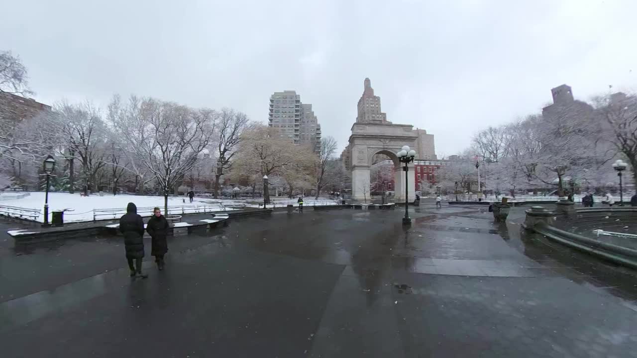 纽约华盛顿广场，360度超移漫步视频素材