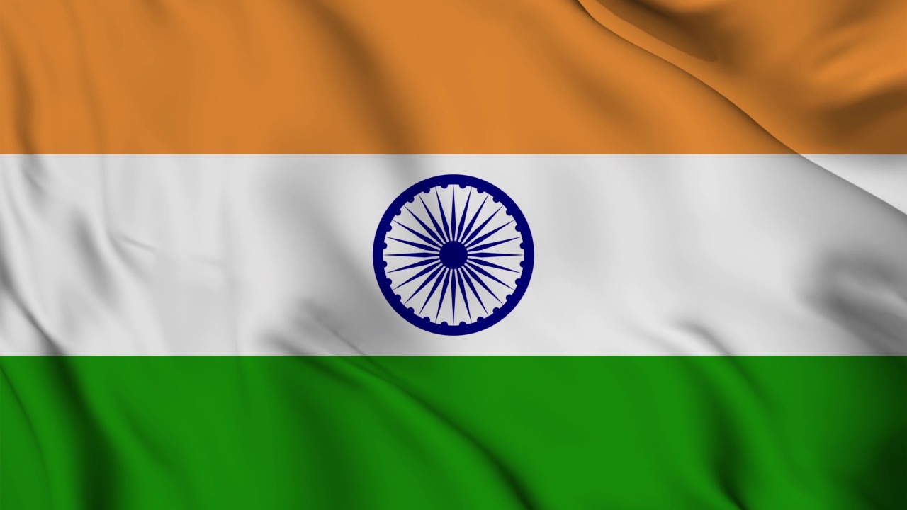印度国旗无缝挥舞动画视频下载