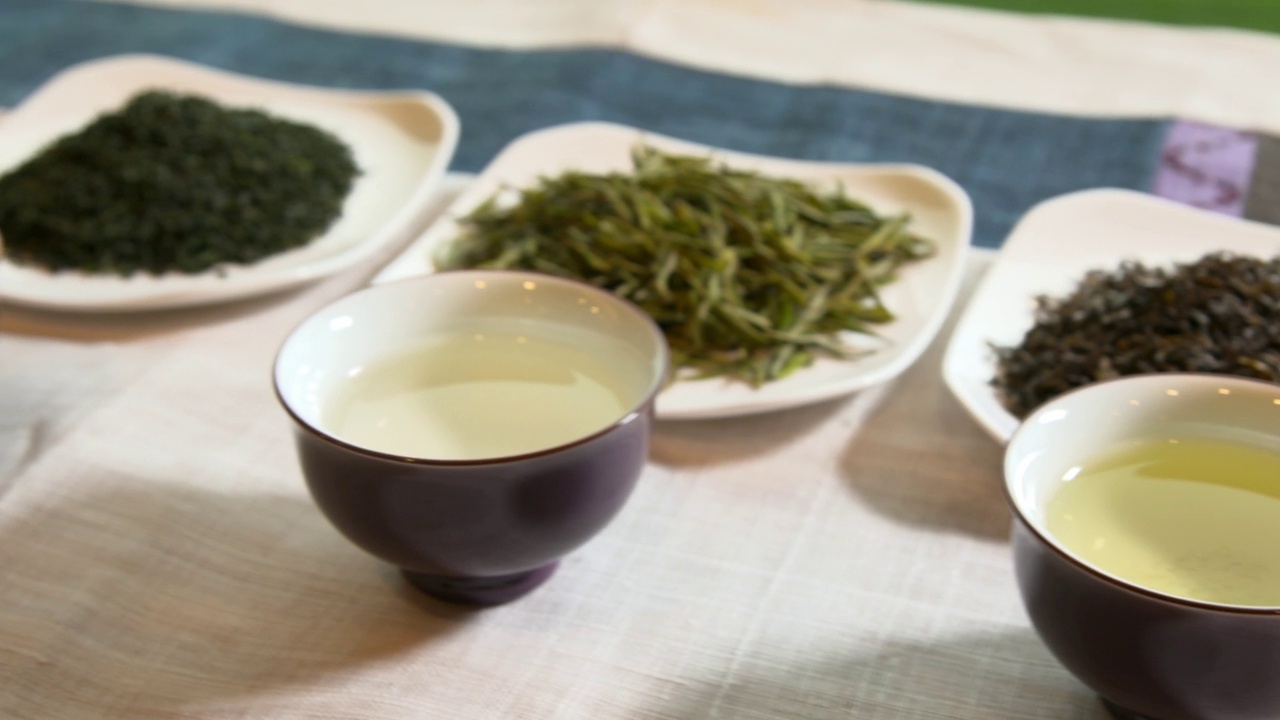 按发酵程度和茶杯分类的茶叶/庆尚南道河东郡，韩国视频下载