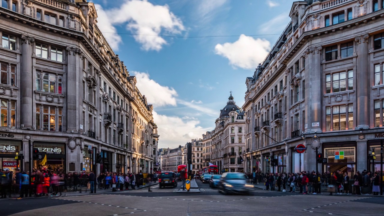 英国伦敦牛津街——时间流逝视频素材