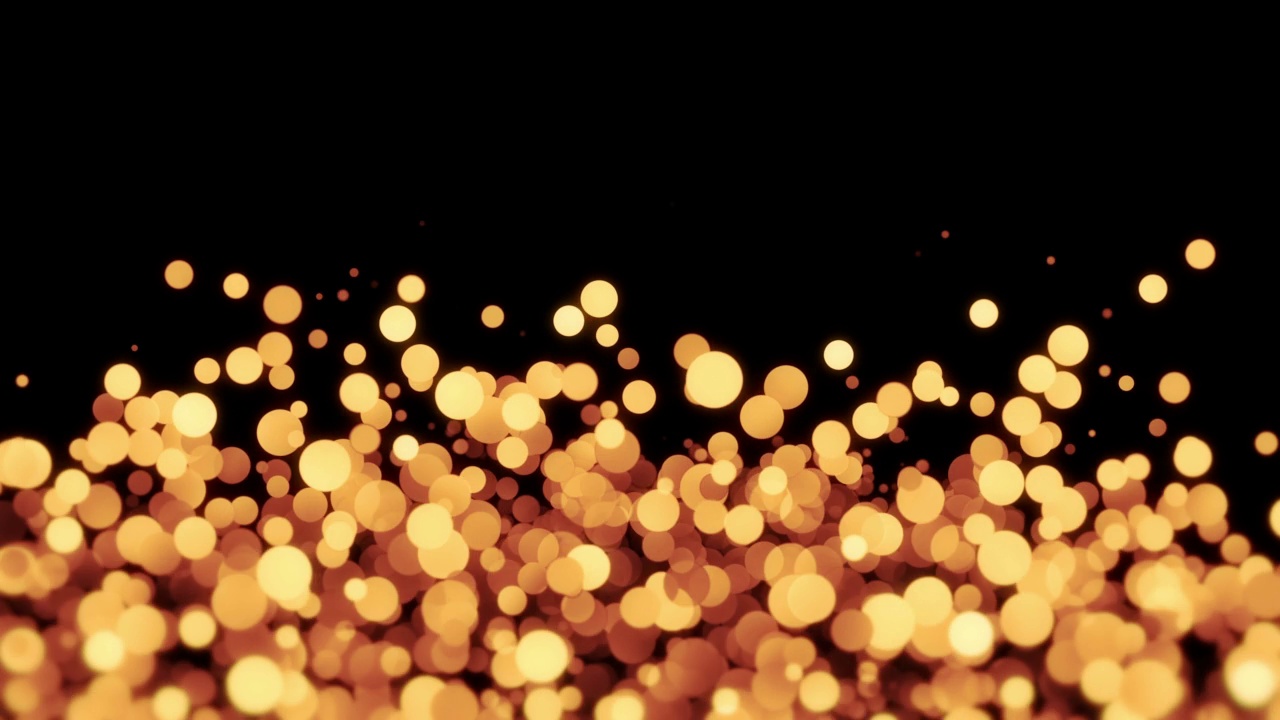 金色的抽象闪烁的灯光散焦4K视频素材