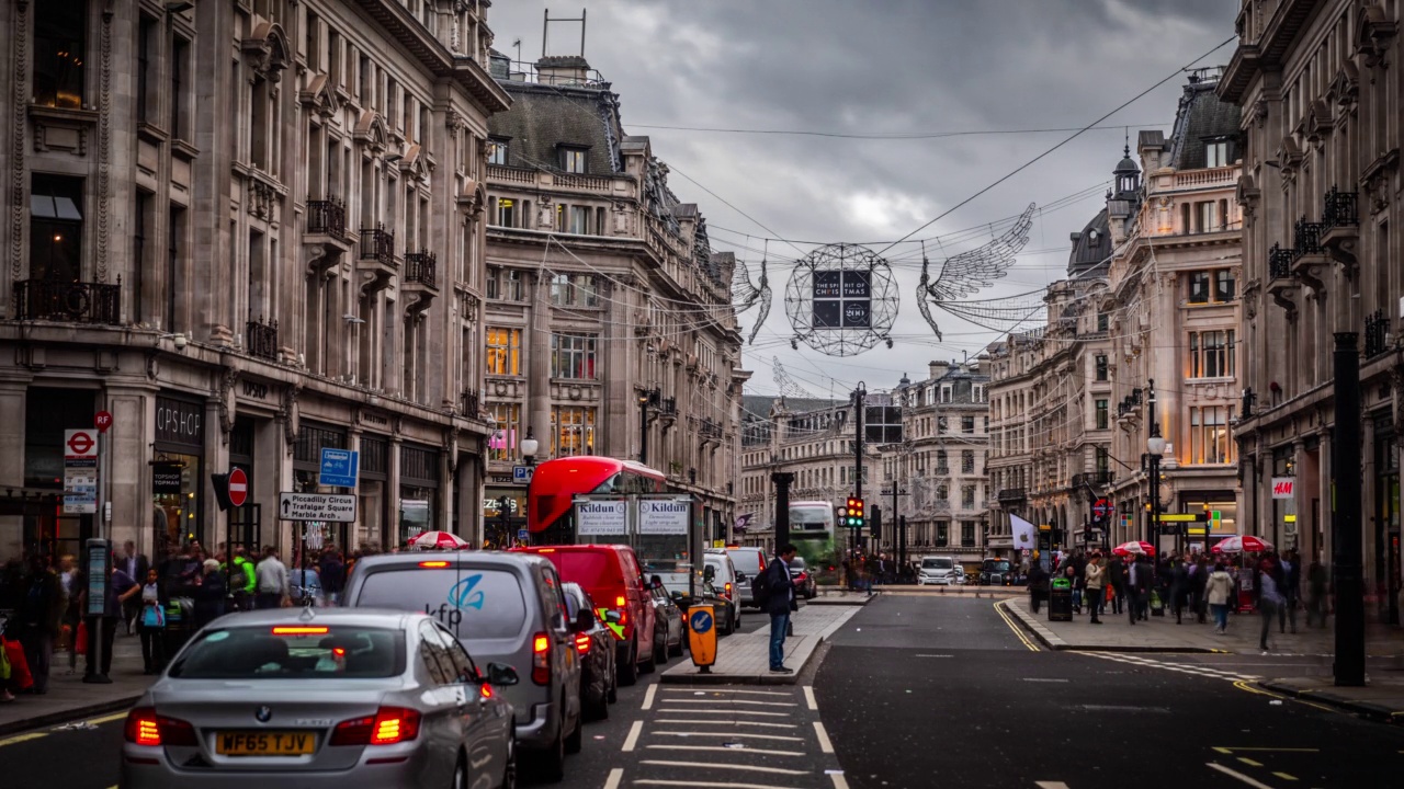 伦敦牛津街——时间流逝视频素材