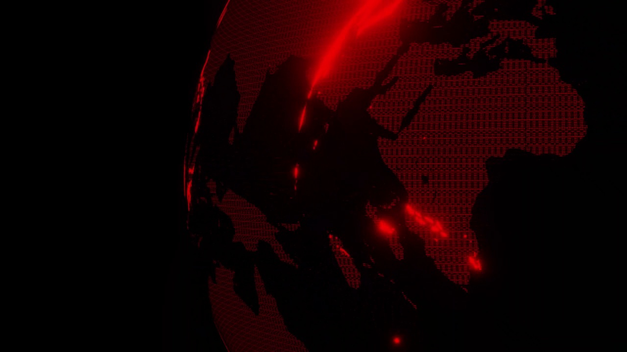 红色行星警告动画VJ循环背景视频素材
