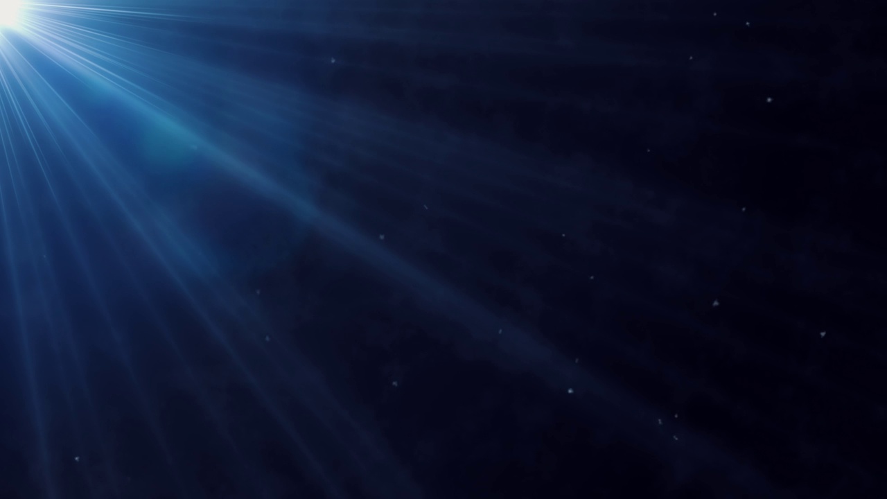 摘要4K蓝色闪光粒子Light 4K 3D循环动画新运动背景。视频素材