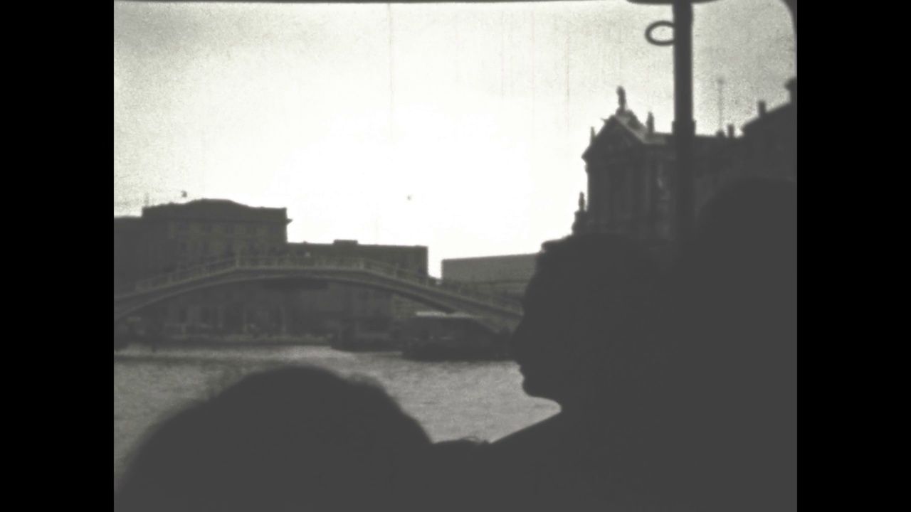 1955年，意大利威尼斯运河视频素材