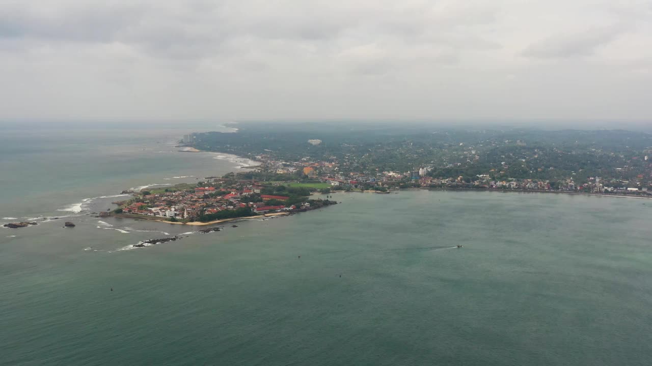 斯里兰卡，从上面俯瞰加勒城视频素材