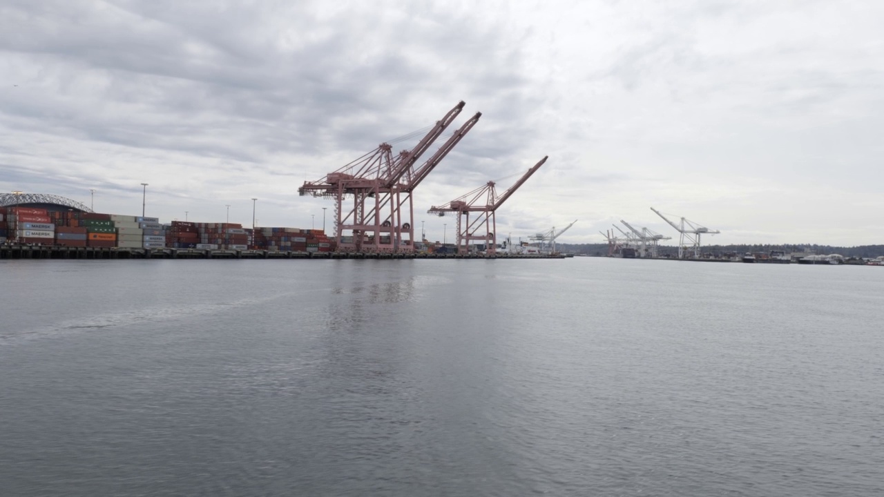 一个港口中的一个港口的视频视频素材