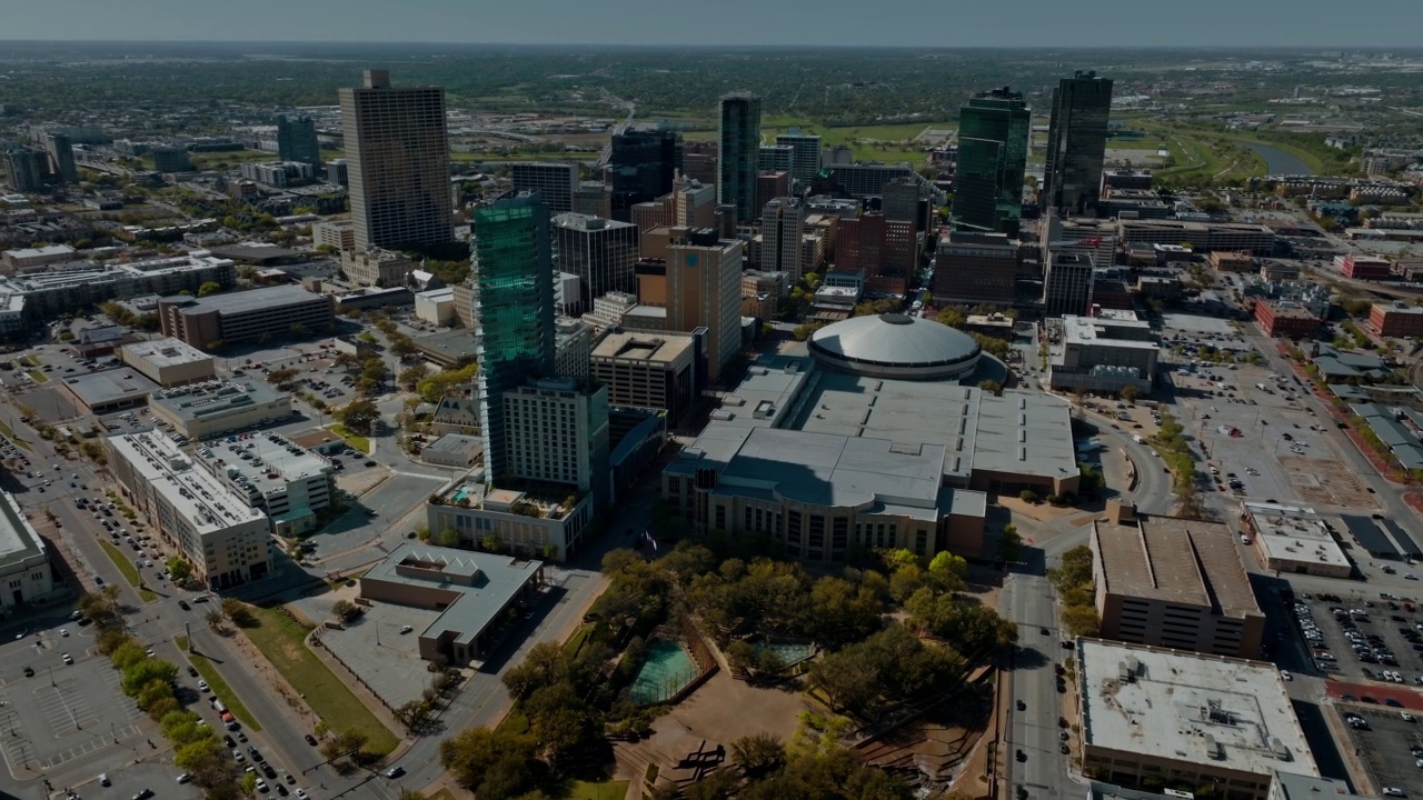 德克萨斯州沃斯堡市中心的天际线视频下载