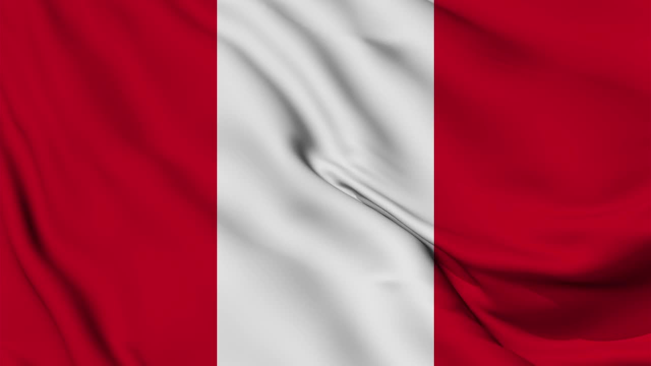 秘鲁国旗无缝挥动动画视频下载