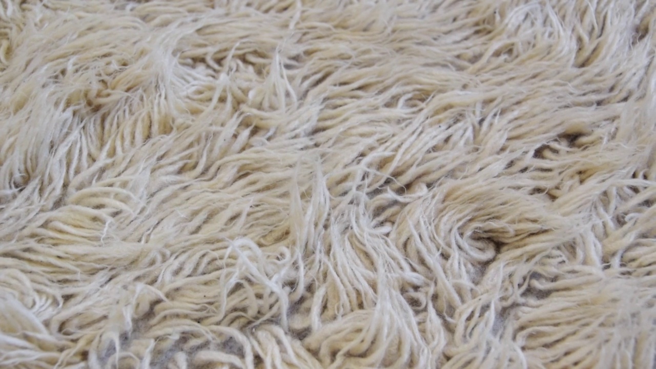 羊毛织物，柔软蓬松的地毯视频素材