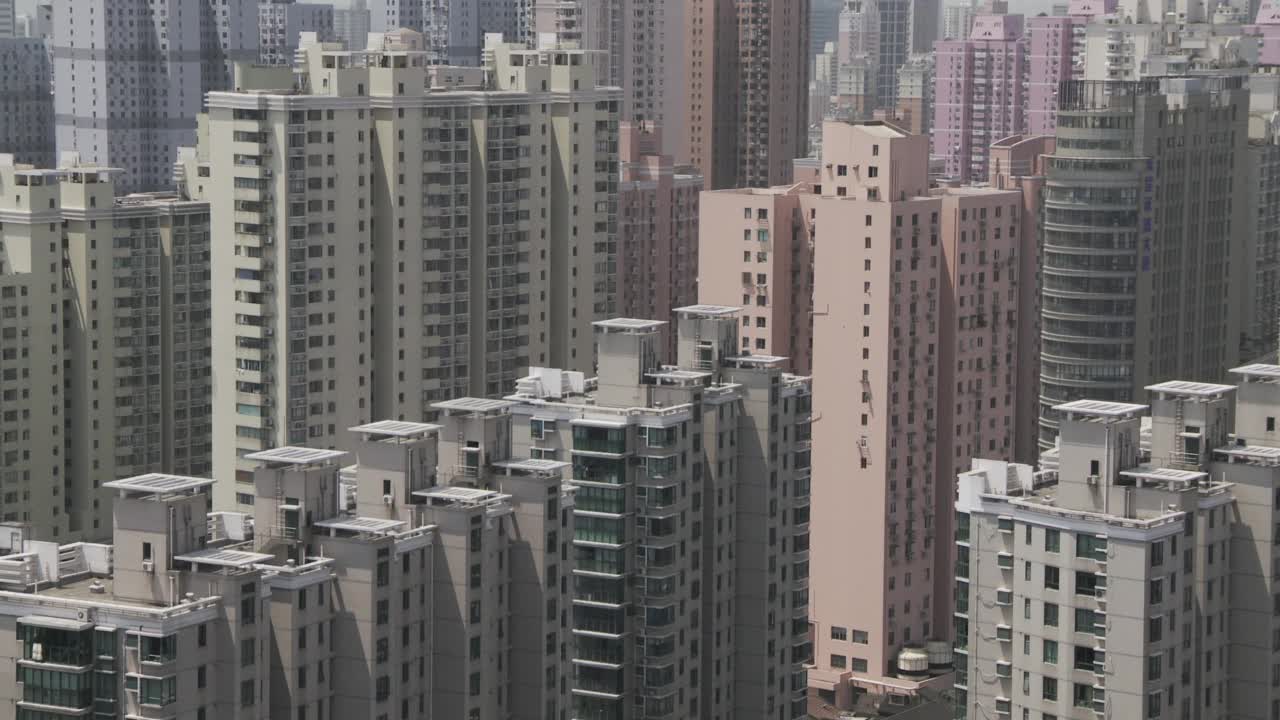 上海镜头:浦西住宅楼的特写镜头视频下载