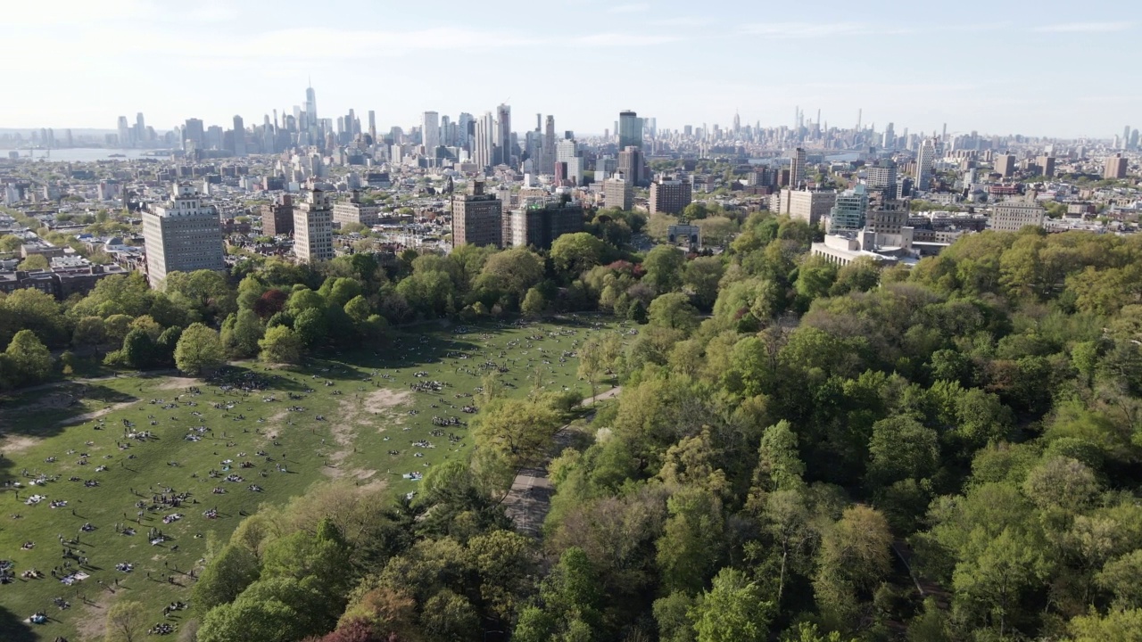 布鲁克林展望公园鸟瞰图视频素材