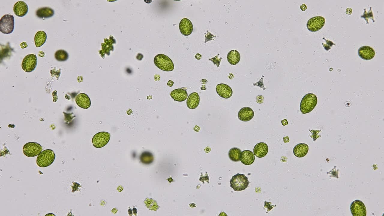 尾草履虫(Paramecium caudatum)是一种单细胞纤毛原生动物和显微镜下的细菌。视频下载