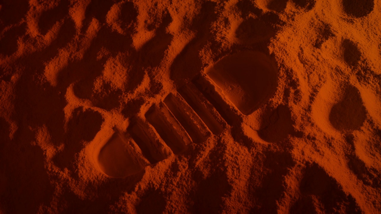火星上的足迹被发现视频素材