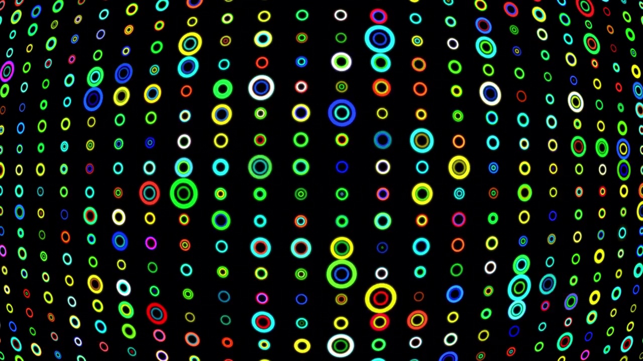 彩色圆形图案运动背景4k视频素材