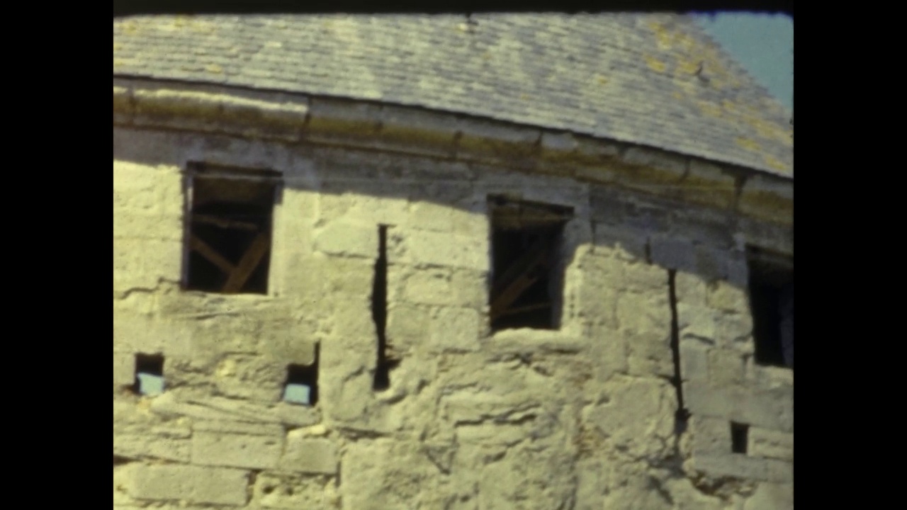 1955年法国阿维尼翁城堡视频素材