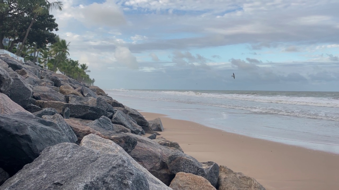 从累西腓Boa Viagem海滩俯瞰视频素材