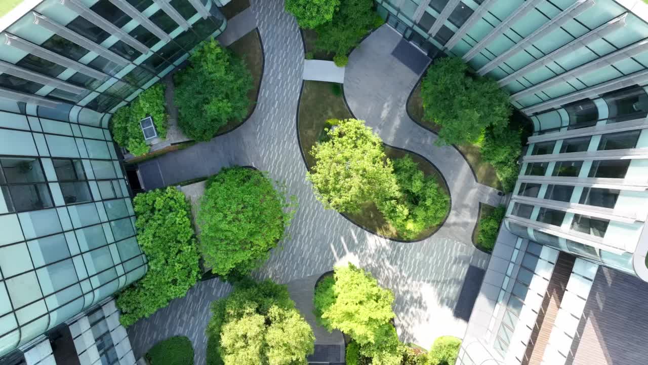现代生态城市鸟瞰图视频下载
