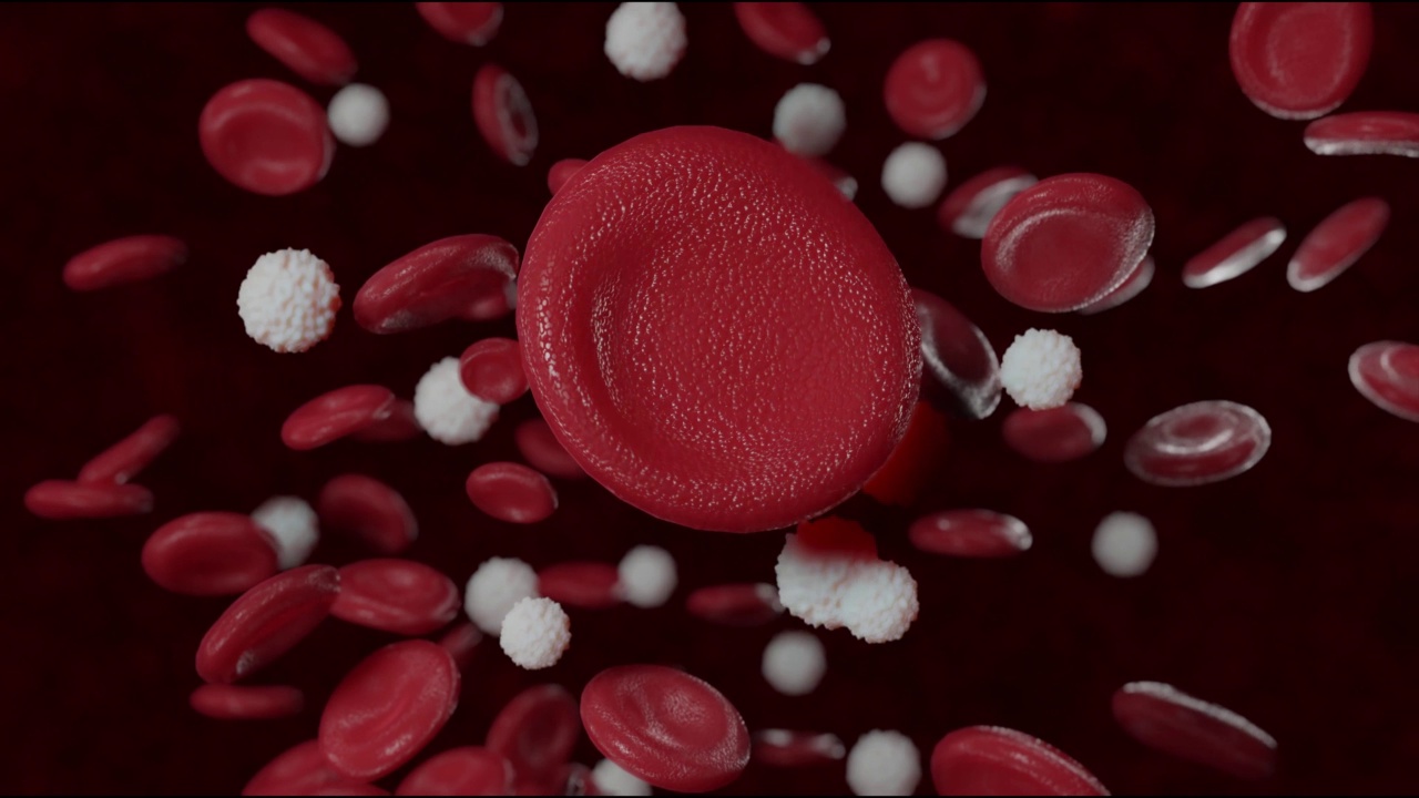 静脉红细胞三维图视频素材
