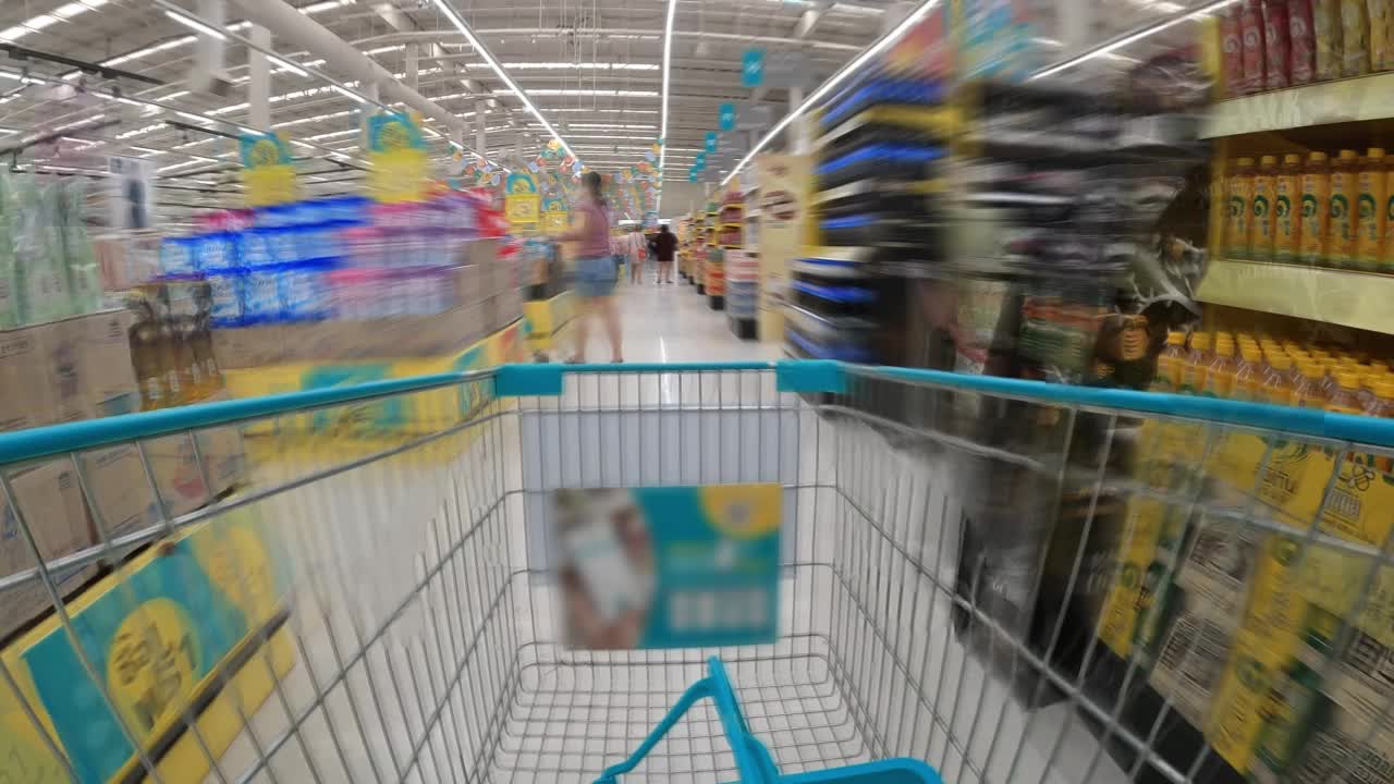 超市里的购物车，时间流逝视频下载