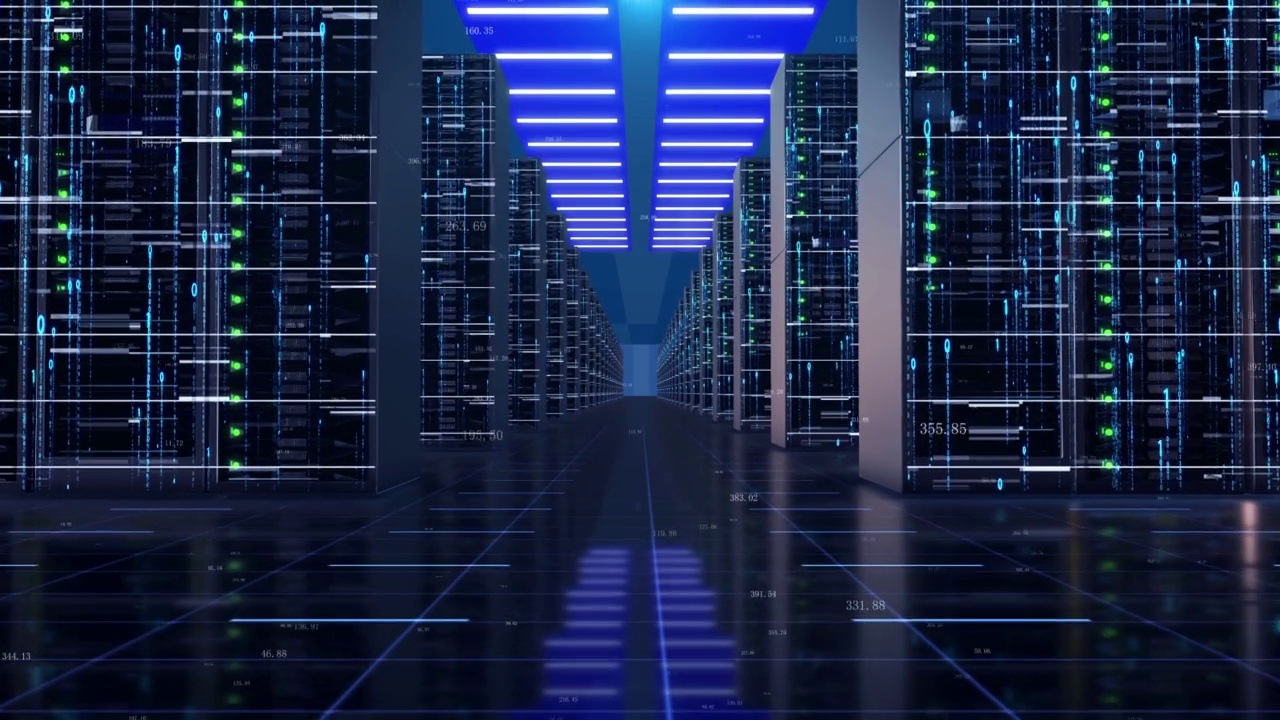 云计算大数据服务器机房视频素材