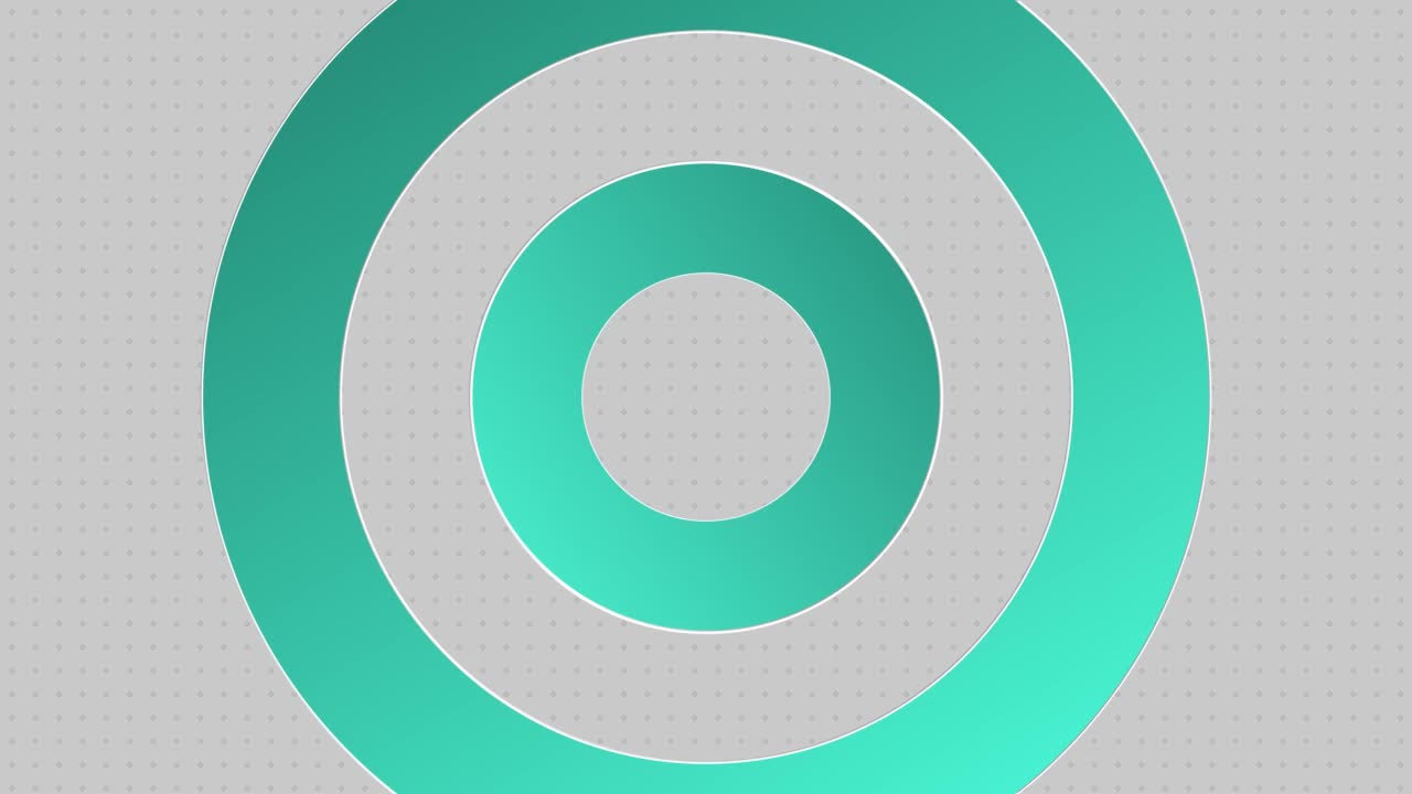 摘要logo推广图案的圆形具有移位效果的白色干净的圆环动画抽象背景，用于商业展示无缝循环渲染4k库存视频视频素材