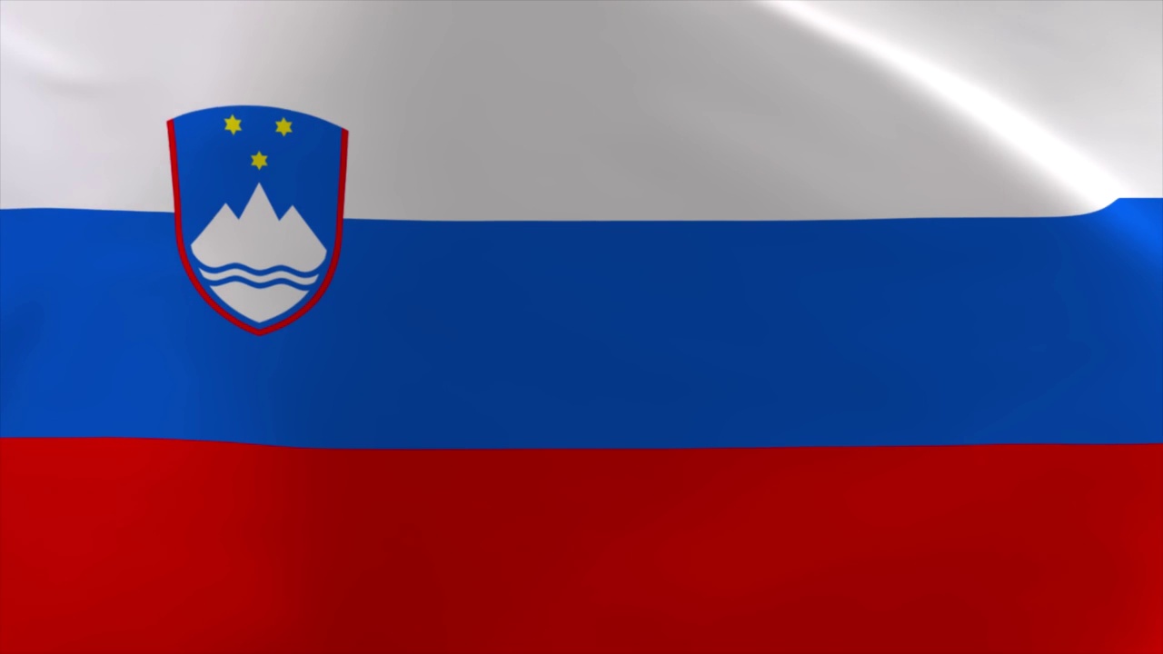 斯洛文尼亚挥舞国旗动画4K移动壁纸背景视频下载