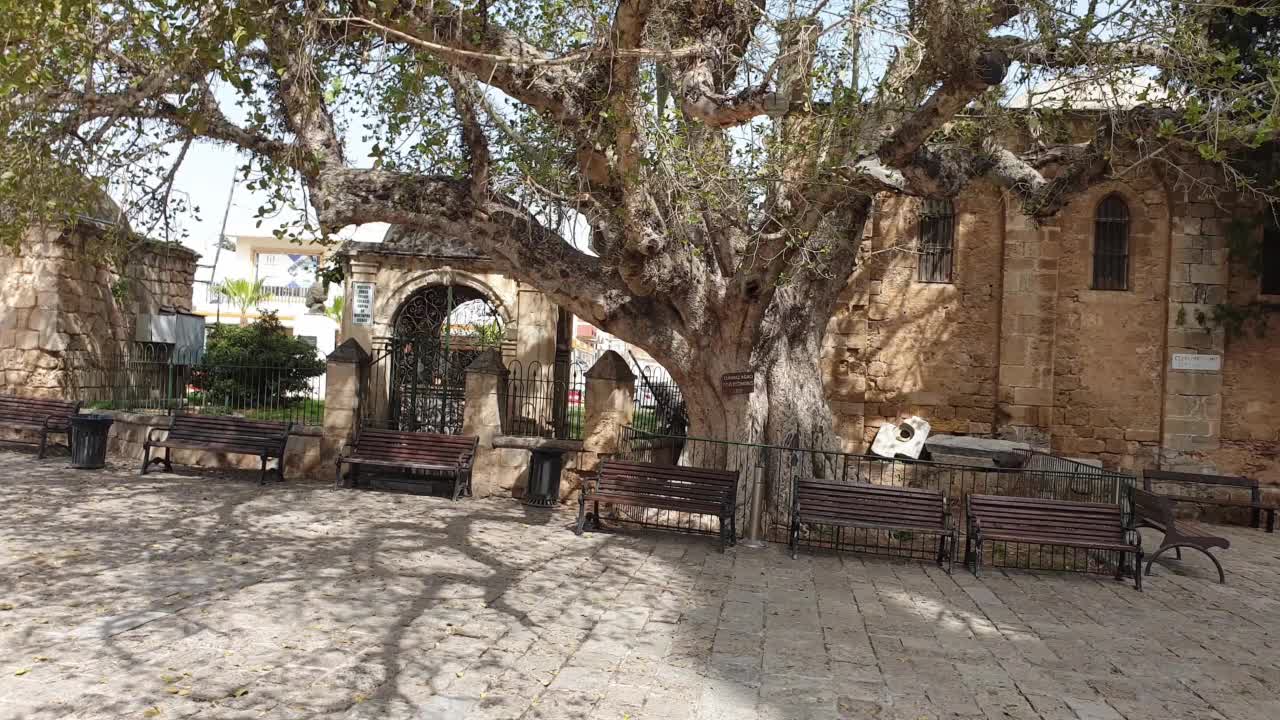 中世纪圣尼古拉斯大教堂(Lala Mustafa Pasha清真寺)，塞浦路斯视频下载