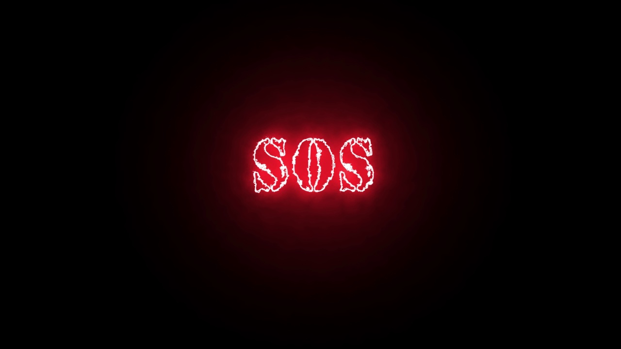 文字SOS由不同颜色的字母出现在小方块后面。视频下载
