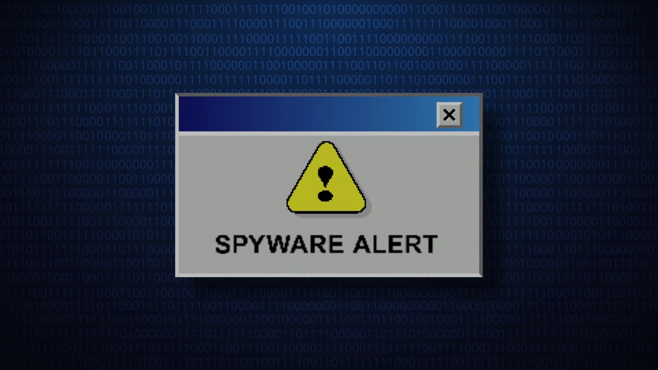 间谍软件警报标志故障动画视频素材