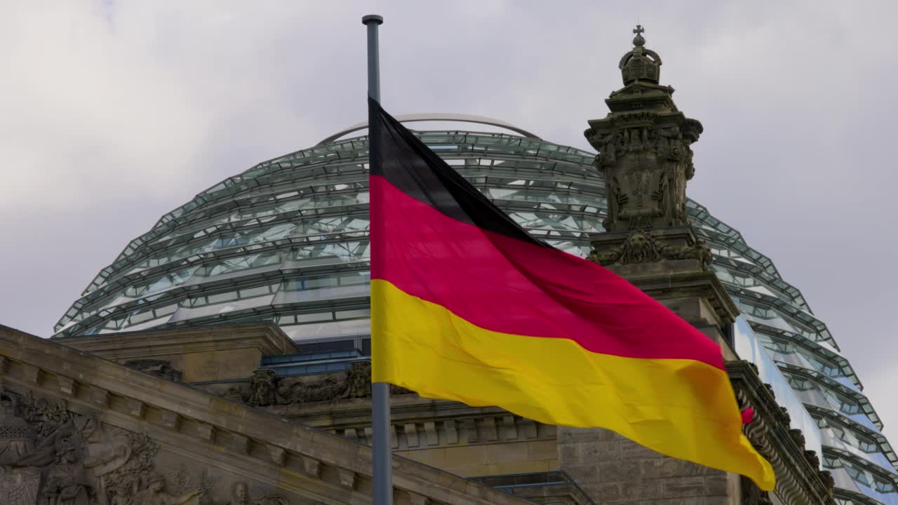 在柏林的德国国会大厦视频素材