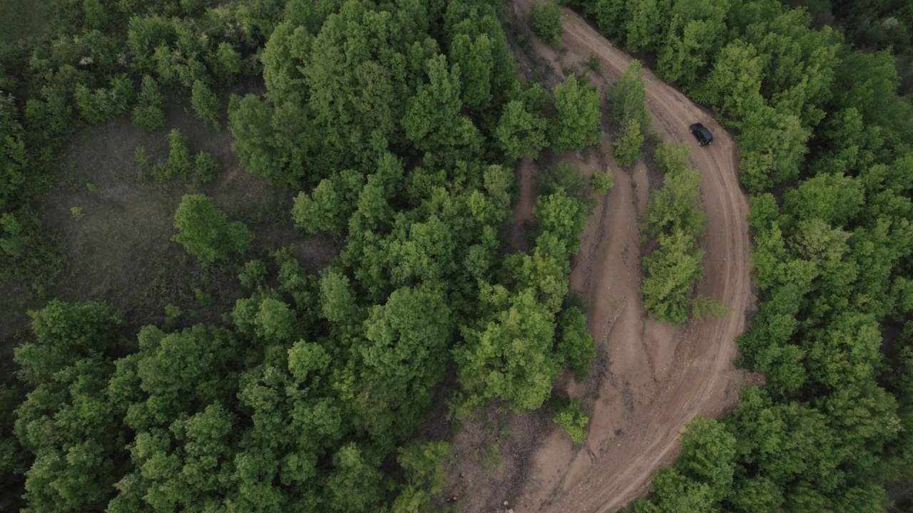 越野车穿过森林，OFF ROAD视频素材