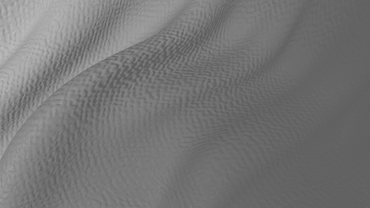 灰色纹理布的波浪平滑运动。视频素材