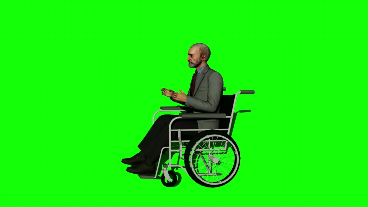 轮椅上的残疾人视频视频素材